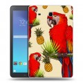 Дизайнерский силиконовый чехол для Samsung Galaxy Tab E 9.6 Птицы и фрукты