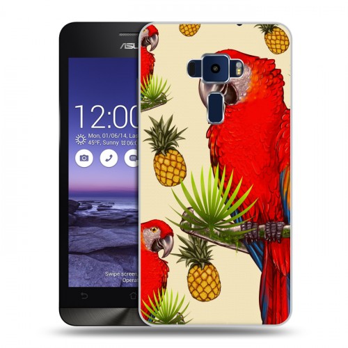 Дизайнерский пластиковый чехол для Asus ZenFone 3 5.2 Птицы и фрукты