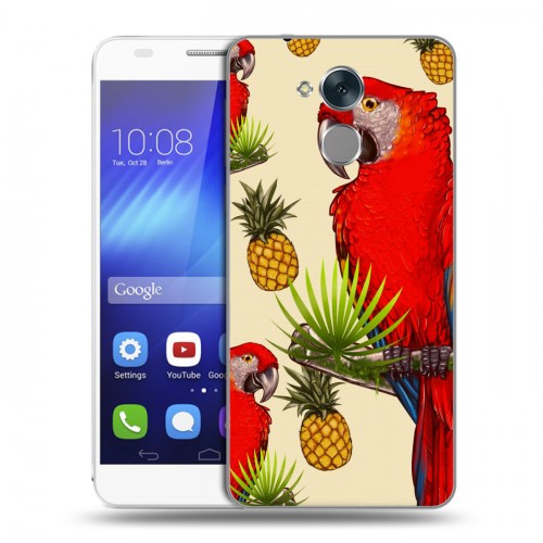 Дизайнерский пластиковый чехол для Huawei Honor 6C Птицы и фрукты