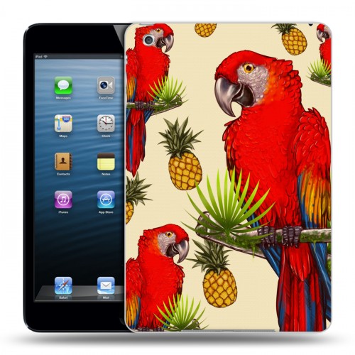 Дизайнерский силиконовый чехол для Ipad Mini Птицы и фрукты