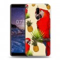 Дизайнерский пластиковый чехол для Nokia 7 Plus Птицы и фрукты