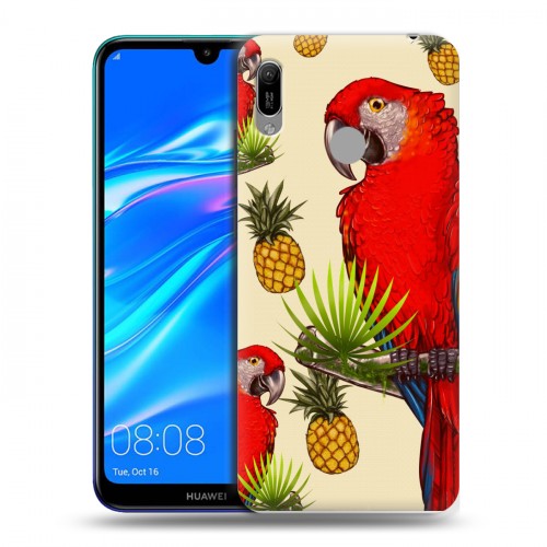 Дизайнерский пластиковый чехол для Huawei Y6 (2019) Птицы и фрукты