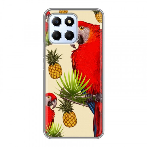 Дизайнерский пластиковый чехол для Huawei Honor X6 Птицы и фрукты