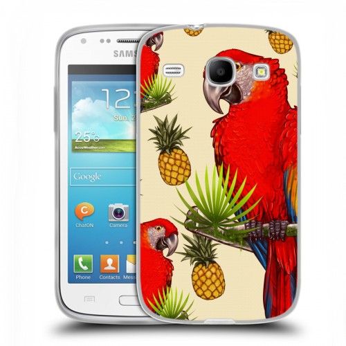 Дизайнерский пластиковый чехол для Samsung Galaxy Core Птицы и фрукты