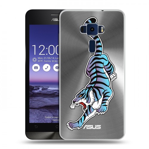 Дизайнерский пластиковый чехол для Asus ZenFone 3 5.2 Прозрачные леопарды