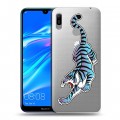 Дизайнерский пластиковый чехол для Huawei Y6 (2019) Прозрачные леопарды