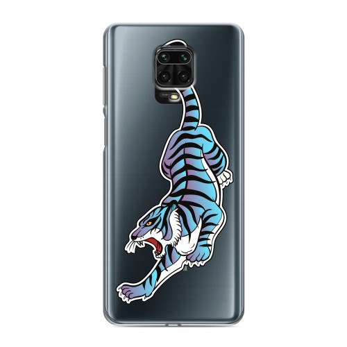 Дизайнерский силиконовый чехол для Xiaomi Redmi Note 9 Pro Прозрачные леопарды