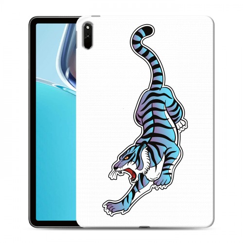 Дизайнерский силиконовый чехол для Huawei MatePad 11 (2021) Прозрачные леопарды