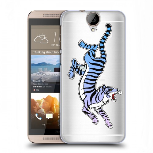 Дизайнерский силиконовый чехол для HTC One E9+ Прозрачные леопарды