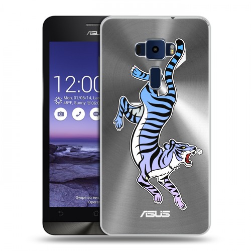 Дизайнерский пластиковый чехол для Asus ZenFone 3 5.2 Прозрачные леопарды