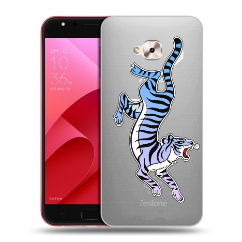 Дизайнерский пластиковый чехол для ASUS ZenFone 4 Selfie Pro Прозрачные леопарды