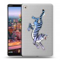 Дизайнерский пластиковый чехол для Huawei MediaPad M5 8.4 Прозрачные леопарды