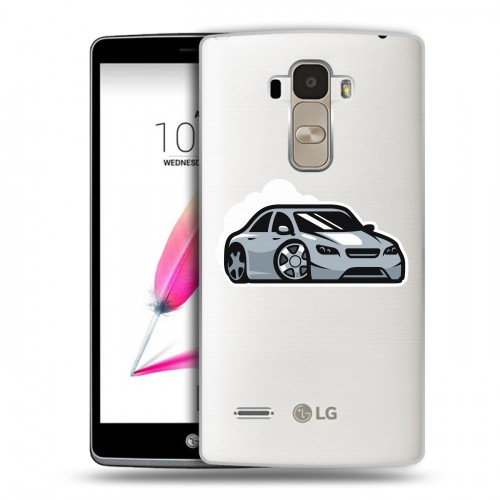 Полупрозрачный дизайнерский силиконовый чехол для LG G4 Stylus Прозрачный дрифт