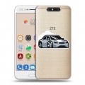 Полупрозрачный дизайнерский пластиковый чехол для ZTE Blade V8 Прозрачный дрифт