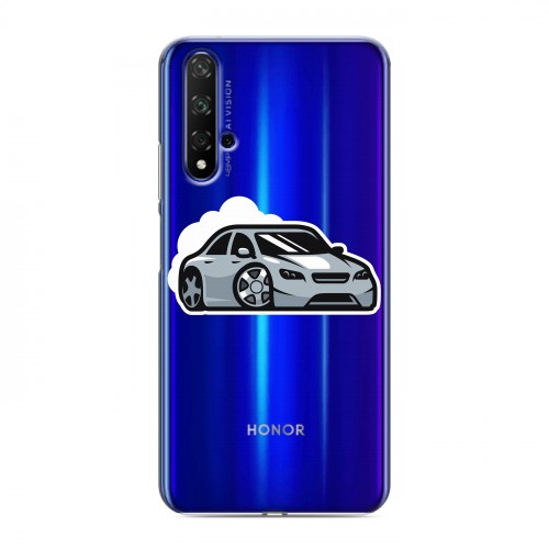 Полупрозрачный дизайнерский пластиковый чехол для Huawei Honor 20 Прозрачный дрифт