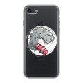 Полупрозрачный дизайнерский силиконовый чехол для Iphone 7 Прозрачный дрифт