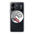 Полупрозрачный дизайнерский пластиковый чехол для Xiaomi Poco C65 Прозрачный дрифт