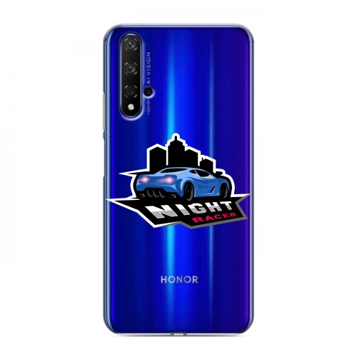 Полупрозрачный дизайнерский пластиковый чехол для Huawei Honor 20 Прозрачный дрифт