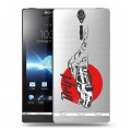 Полупрозрачный дизайнерский пластиковый чехол для Sony Xperia S Прозрачный дрифт