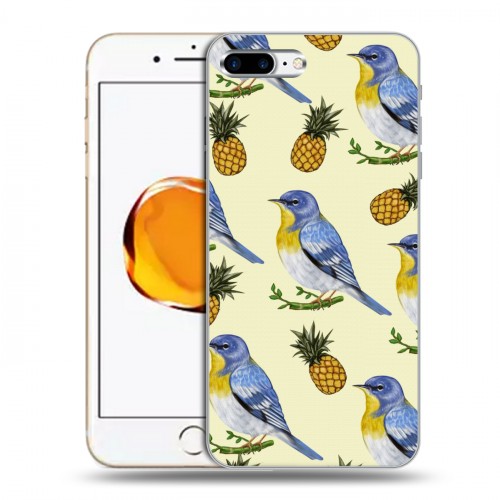 Дизайнерский силиконовый чехол для Iphone 7 Plus / 8 Plus Птицы и фрукты