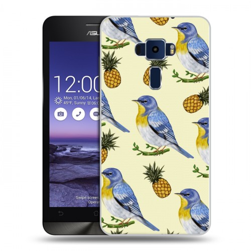 Дизайнерский пластиковый чехол для Asus ZenFone 3 5.2 Птицы и фрукты