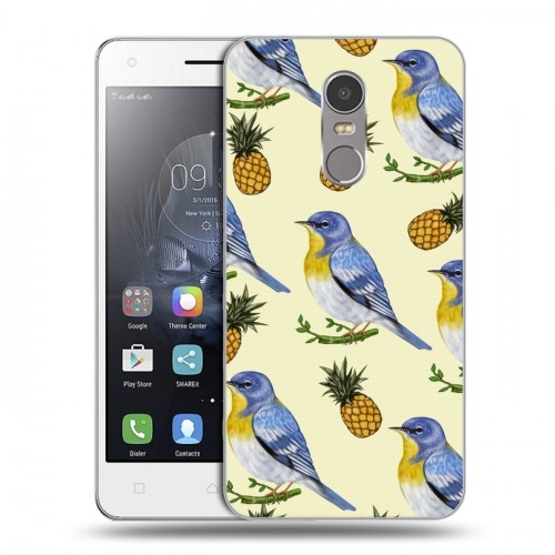 Дизайнерский пластиковый чехол для Lenovo K6 Note Птицы и фрукты