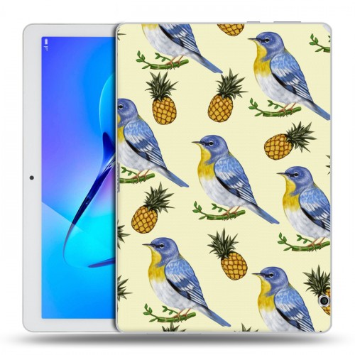 Дизайнерский силиконовый чехол для Huawei MediaPad T3 10 Птицы и фрукты