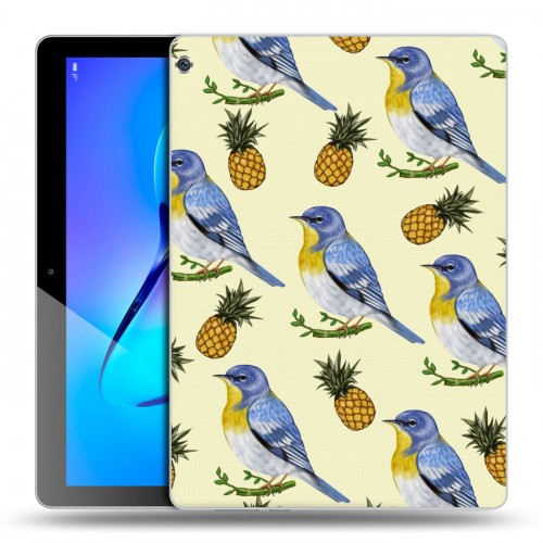 Дизайнерский силиконовый чехол для Huawei MediaPad M3 Lite 10 Птицы и фрукты