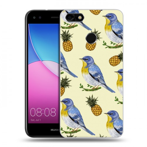 Дизайнерский пластиковый чехол для Huawei Nova Lite (2017) Птицы и фрукты
