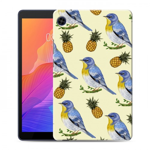 Дизайнерский силиконовый чехол для Huawei MatePad T8 Птицы и фрукты