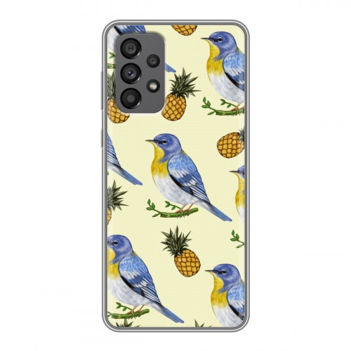 Дизайнерский пластиковый чехол для Samsung Galaxy A73 5G Птицы и фрукты