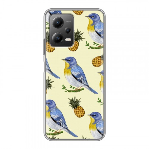 Дизайнерский пластиковый чехол для Xiaomi Poco X5 Птицы и фрукты