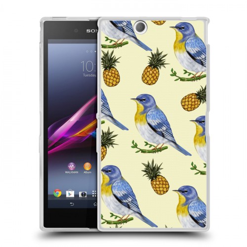 Дизайнерский пластиковый чехол для Sony Xperia Z Ultra  Птицы и фрукты