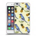 Дизайнерский силиконовый чехол для Iphone 6 Plus/6s Plus Птицы и фрукты