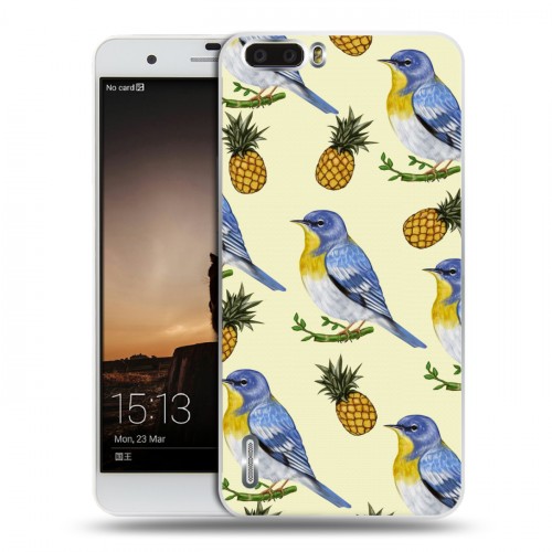 Дизайнерский пластиковый чехол для Huawei Honor 6 Plus Птицы и фрукты