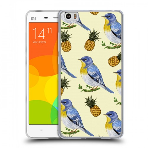 Дизайнерский пластиковый чехол для Xiaomi Mi Note Птицы и фрукты