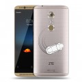 Полупрозрачный дизайнерский пластиковый чехол для ZTE Axon 7 Прозрачный дрифт