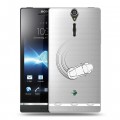 Полупрозрачный дизайнерский пластиковый чехол для Sony Xperia S Прозрачный дрифт