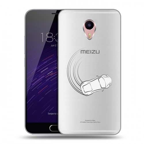 Полупрозрачный дизайнерский пластиковый чехол для Meizu M3 Max Прозрачный дрифт