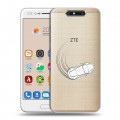 Полупрозрачный дизайнерский пластиковый чехол для ZTE Blade V8 Прозрачный дрифт