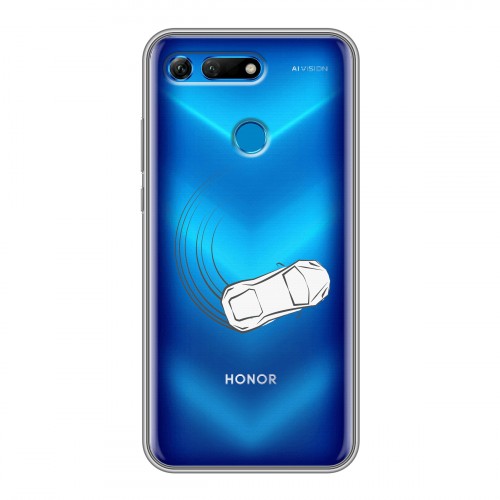 Полупрозрачный дизайнерский пластиковый чехол для Huawei Honor View 20 Прозрачный дрифт