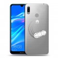 Полупрозрачный дизайнерский пластиковый чехол для Huawei Y6 (2019) Прозрачный дрифт