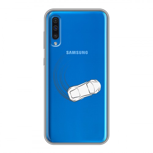 Полупрозрачный дизайнерский пластиковый чехол для Samsung Galaxy A50 Прозрачный дрифт