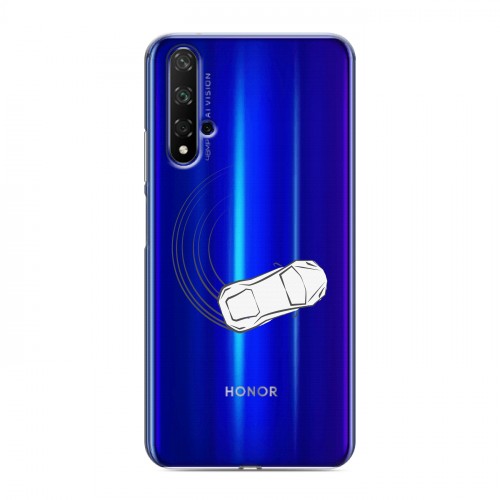 Полупрозрачный дизайнерский пластиковый чехол для Huawei Honor 20 Прозрачный дрифт