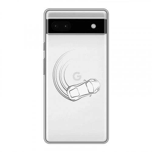 Полупрозрачный дизайнерский пластиковый чехол для Google Pixel 6a Прозрачный дрифт