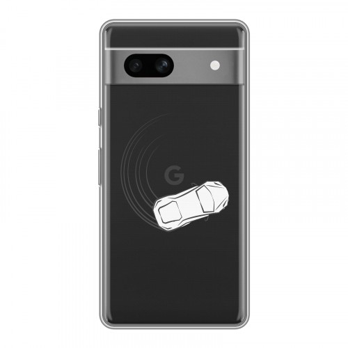 Полупрозрачный дизайнерский пластиковый чехол для Google Pixel 7A Прозрачный дрифт