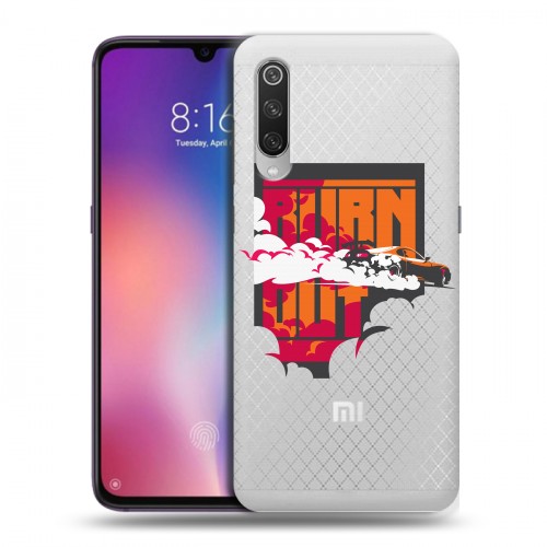 Полупрозрачный дизайнерский силиконовый с усиленными углами чехол для Xiaomi Mi9 Прозрачный дрифт