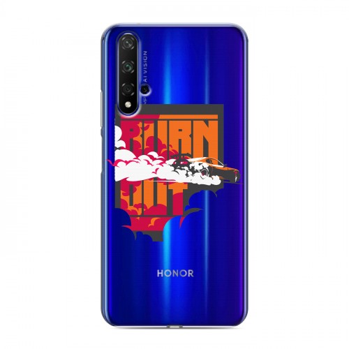 Полупрозрачный дизайнерский пластиковый чехол для Huawei Honor 20 Прозрачный дрифт