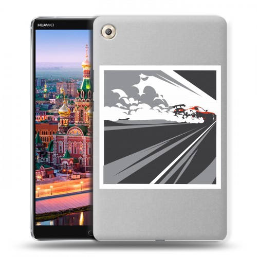 Полупрозрачный дизайнерский пластиковый чехол для Huawei MediaPad M5 8.4 Прозрачный дрифт