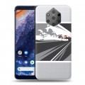 Полупрозрачный дизайнерский пластиковый чехол для Nokia 9 PureView Прозрачный дрифт